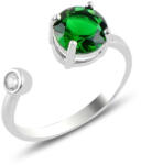 BeSpecial Inel argint reglabil cu zirconiu Verde (ITU0497)