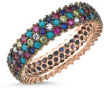 BeSpecial Inel argint Eternity cu 3 randuri de zirconii mixte (ITU0276_177)
