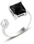 BeSpecial Inel argint reglabil cu zirconiu Negru (ITU0506)