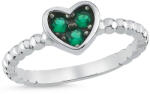 BeSpecial Inel argint inima cu zirconiu emerald (ITU0530_189)