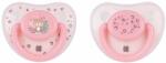 KikkaBoo Suzete din silicon KikkaBoo - Savanna, Pink, 0-6 luni, 2 buc (31303010042)