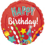 Amscan Happy Birthday fólia lufi 43 cm (DPA3514301)