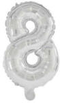 Procos Óriás 8-as Silver szám Fólia lufi 85 cm (PNN91202) - kidsfashion