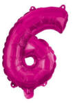 Procos Hot Pink 6-os szám fólia lufi 95 cm (PNN92492)