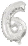 Procos Mini 6-os Silver szám Fólia lufi 35 cm (PNN89803)