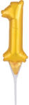 Amscan Gold, Arany 1-es szám fólia lufi tortára 15 cm (DPA3703301)