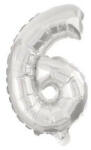 Procos Óriás 6-os Silver szám Fólia lufi 85 cm (PNN91200)