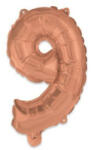 Procos Rose Gold 9-es szám fólia lufi 95 cm (PNN92485)
