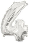 Procos Silver, Ezüst 4-es szám fólia lufi 95 cm (PNN92470)