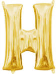 Amscan Gold, Arany mini H betű fólia lufi 33 cm (DPA3302701)