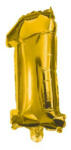 Procos Gold, Arany mini 1-es szám fólia lufi 33 cm (PNN89642)
