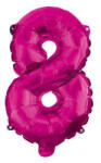 Procos Hot Pink 8-as szám fólia lufi 95 cm (PNN92494)