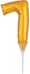 Amscan Gold, Arany 7-es szám fólia lufi tortára 15 cm (DPA3735501) - kidsfashion