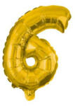Procos Gold, Arany mini 6-os szám fólia lufi 35 cm (PNN89647)