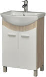TMP cabinets ZX 65 - SONOMA - lábon álló fürdőszobabútor Sanovit Zenon 6065 porcelán mosdókagylóval 65 cm (400832)
