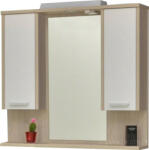 TMP cabinets ZX - SONOMA - Tükrös fürdőszobai szekrény LED világítással - 95 cm (400885)
