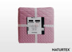 Naturtex microfiber ágytakaró - szürke-rózsaszín 235x250 cm - matracwebaruhaz