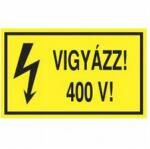 Agárdi Filmnyomó Figyelmeztető matrica VIGYÁZZ! 400 V! ( NAGY ) vinil öntapadós sárga 160mmx 100mmx Agárdi Filmnyomó - ERV063001ONV01600100 (ERV063001ONV01600100)