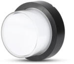 V-TAC Lampă LED 12W de perete Neagră, Rotundă, 3000K (49136-)