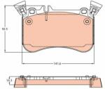 TRW set placute frana, frana disc TRW GDB2229 (GDB2229)