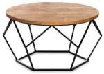 HowHomely Kávésasztal OAKLOFT 40x70 cm fekete/tölgy DD0057 (DD0057)