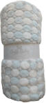 Soffi Baby takaró plüss dupla Mozaik Kék 75x100cm - babamarket