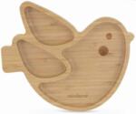 Miniland Farfurie din lemn cu vacuum Miniland - Eco Friendly, Bird (89473) Set pentru masa bebelusi