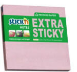 STICK N Öntapadó jegyzettömb STICK'N extra erős 76x76mm újrahasznosított pasztell rózsaszín 90 lap (21601)