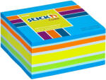 STICK N Öntapadó jegyzettömb STICK'N 76x76mm neon kék mix 400 lap (21538) - papir-bolt