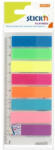 STICK N Öntapadó oldaljelölő STICK'N 45x12mm műanyag neon mix 8x25 lap (21345) - papir-bolt