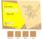 STICK N Öntapadó jegyzettömb STICK'N Kraft notes 150x215mm mintás natúr barna 75 lap (21809) - papir-bolt