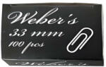 WEBER S Gemkapocs WEBER'S 33mm nikkel 100 darabos - papir-bolt