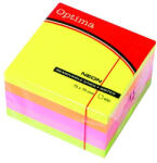 Optima Öntapadós jegyzettömb OPTIMA 75x75mm neon mix 450 lap (122937) - papir-bolt