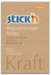 STICK N Öntapadó jegyzettömb STICK'N Kraft notes 76x51mm újrahasznosított natúr barna 100 lap (21638) - papir-bolt