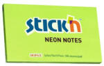 STICK N Öntapadós jegyzettömb STICK'N 76x127mm neon zöld 100 lap (21171)
