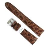 Morellato Curea de ceas Morellato Amadeus Brown din piele de crocodil - 12mm, 14mm, 16mm, 18mm, 20mm, 22mm (A01X0518052034CR)