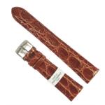 Morellato Curea de ceas Morellato Amadeus Tan din piele de crocodil - 12mm 14mm 16mm 18mm, 20mm, 22mm (A01X0518052041CR)