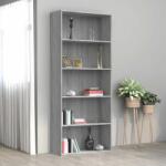 vidaXL Bibliotecă 5 niveluri gri sonoma 80x30x189 cm lemn compozit (815403) Biblioteca