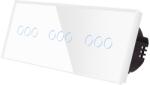 Luxion Intrerupator Triplu + Triplu + Triplu cu Touch din Sticla LUXION