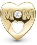 Christina charm: arany anya szív - 4mm (623-G100)