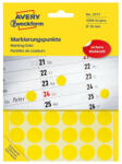 AVERY Etikett AVERY 3377 öntapadó jelölőpont sárga 18mm 1056 jelölőpont/csomag (3377) - papir-bolt