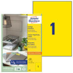 AVERY Etikett AVERY 3473 210x297 mm sárga univerzális 100 címke/doboz 100 ív/doboz (3473) - papir-bolt