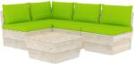 vidaXL Set mobilier din paleți cu perne, 5 piese, lemn molid 3063491
