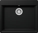 SCHOCK Schock Galaxy N-100 konyhai mosogatótálca Cristadur Puro 600 x 530 mm, gránit kompozit, hagyományos beépítés, intenzív fekete (GAXN100PURO)