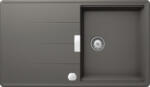 SCHOCK Schock Tia D-100 konyhai mosogatótálca Cristadur Silverstone 860 x 500 mm lefolyó távműködtetővel, gránit kompozit, megfordítható, hagyományos beépítés, sötétszürke (TIAD100SILVSA)
