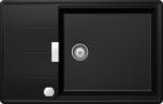SCHOCK Schock Tia D-100LS konyhai mosogatótálca Cristadur Magma 780 x 500 mm lefolyó távműködtetővel, gránit kompozit, megfordítható, hagyományos beépítés, metalizált fekete (TIAD100LSMAGMSA)