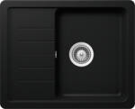 SCHOCK Schock Toledo D-100XS konyhai mosogatótálca Cristadur Puro 620 x 500 mm, gránit, megfordítható, hagyományos beépítés, intenzív fekete (TOLD100XSPURO)