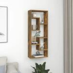 vidaXL Raft de perete, stejar fumuriu, 36x16x90 cm, lemn prelucrat (815846) Raft