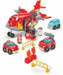 Ecoiffier Joc de construit pompierii cu un avion Abrick Fireman Cargo Plane Écoiffier cu 4 figurine și 3 vehicule de la 18 luni (ECO2996)