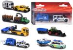 Majorette Mașinuță cu remorcă City Trailer Majorette părți care se pot deschide 13 cm lungime 6 tipuri diferite (MJ2053154)